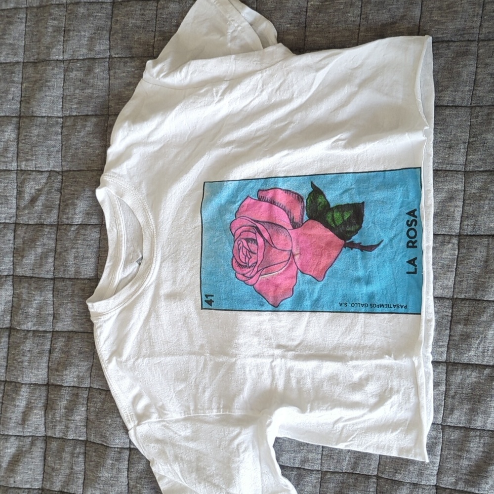 La Rosa lotería crop top